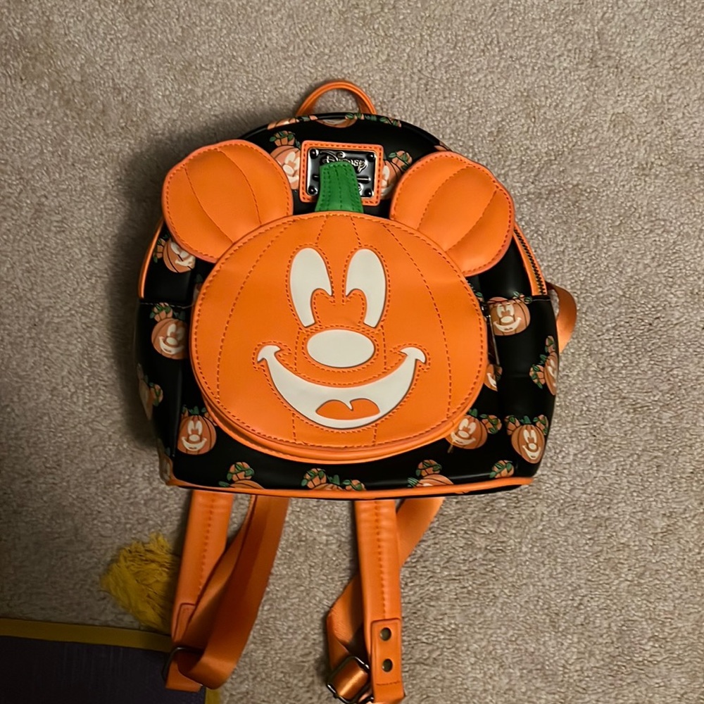 Halloween Pumpkin Mickey Loungefly Backpack Disney Purse